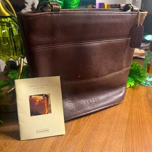 Vintage Coach Tribeca Shopper Tote 9098 Brown Leather